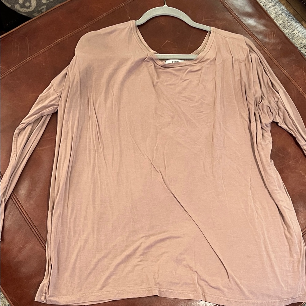 Piko taupe Long Sleeve Top